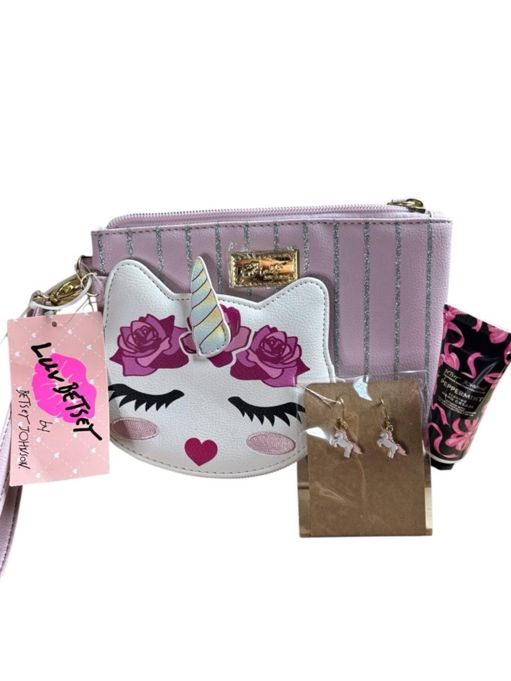 Betsey Johnson Unicorn Wristlet Bundle + 5 items